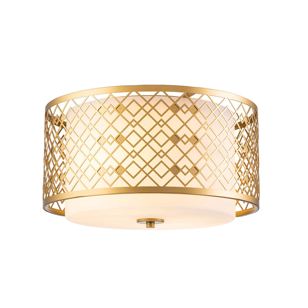 Plafoniera rotonda Ziggy Elstead 40,6 cm 2xE27 oro