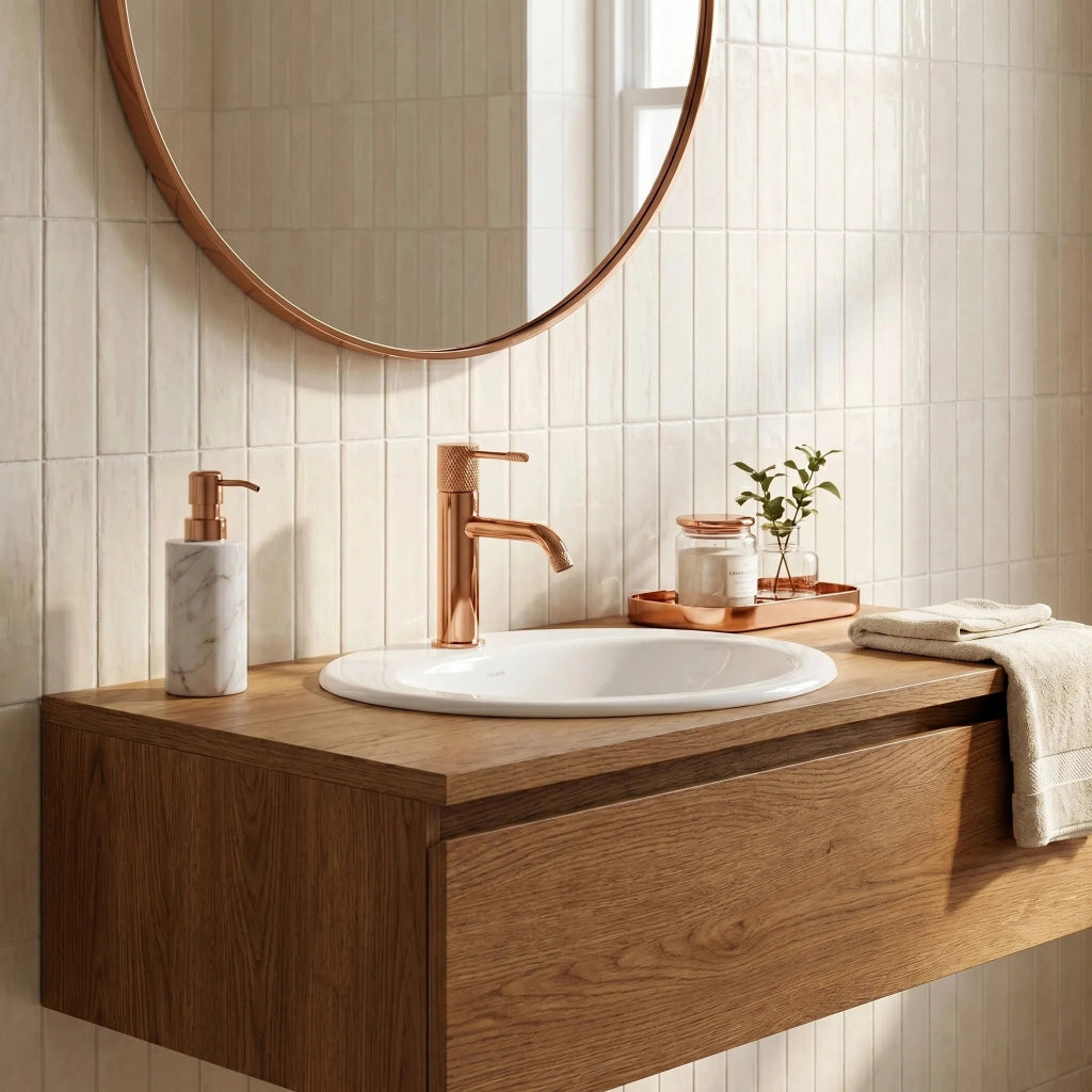 Rubinetto Da Lavabo Rea Venti Copper Low
