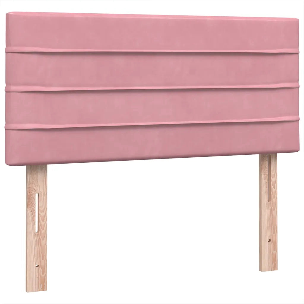 Giroletto a Molle con Materasso Rosa 80x220 cm Velluto 3316334