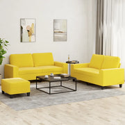 Set di Divani 3 pz Giallo Chiaro in Tessuto 3201895