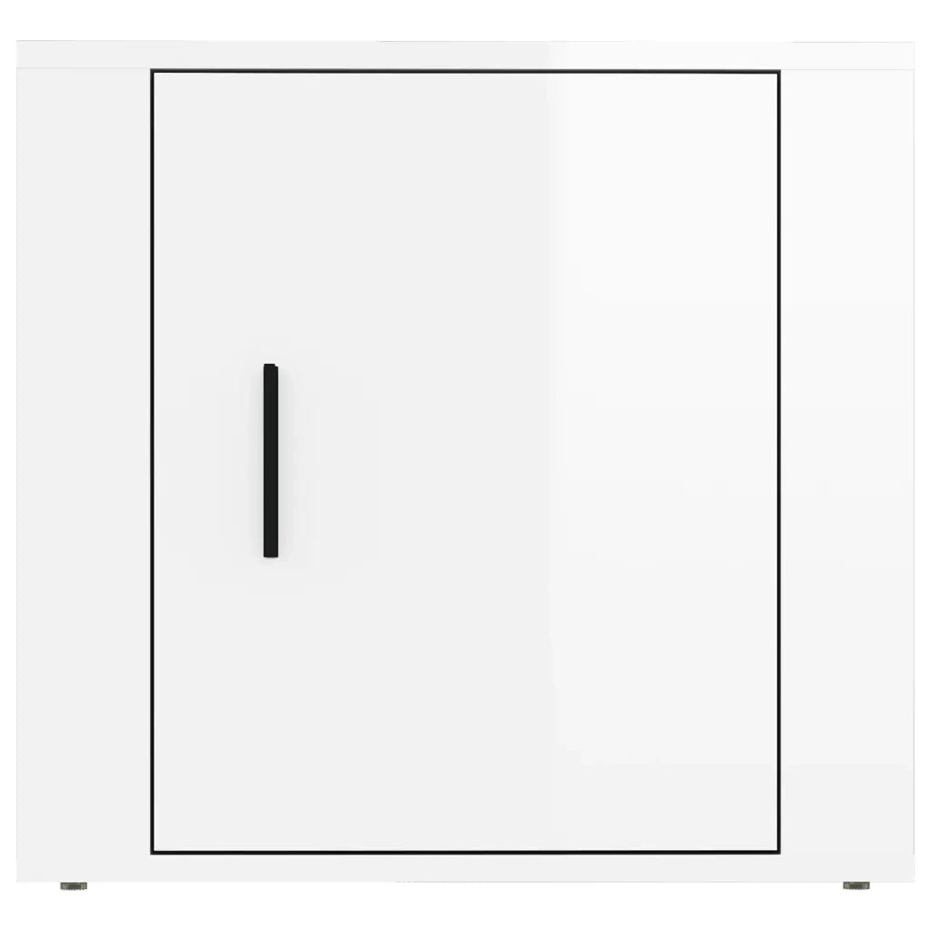 Comodino-Tavolino da notte Bianco Lucido 50x39x47 cm 768204