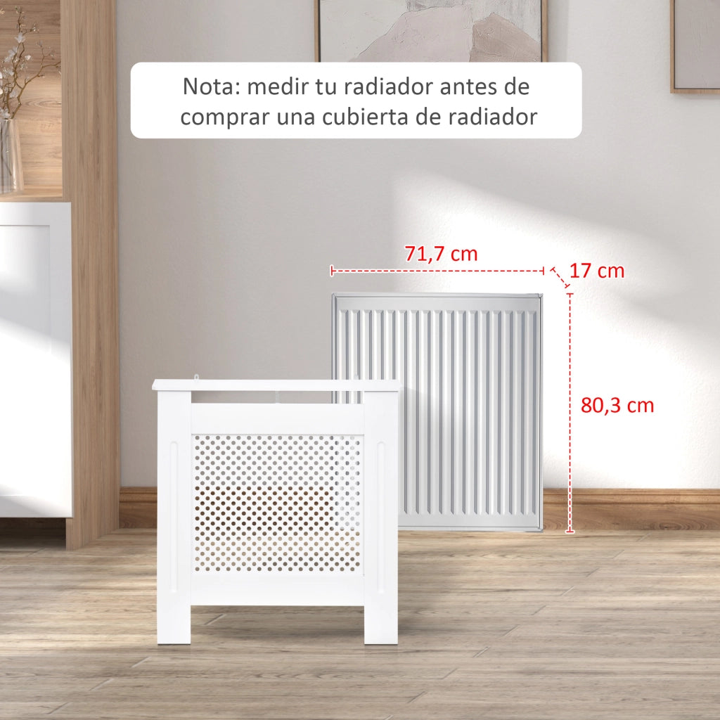 Copriradiatore ¨C Minimal ¨C Bianco, MDF, 78x19x82 cm