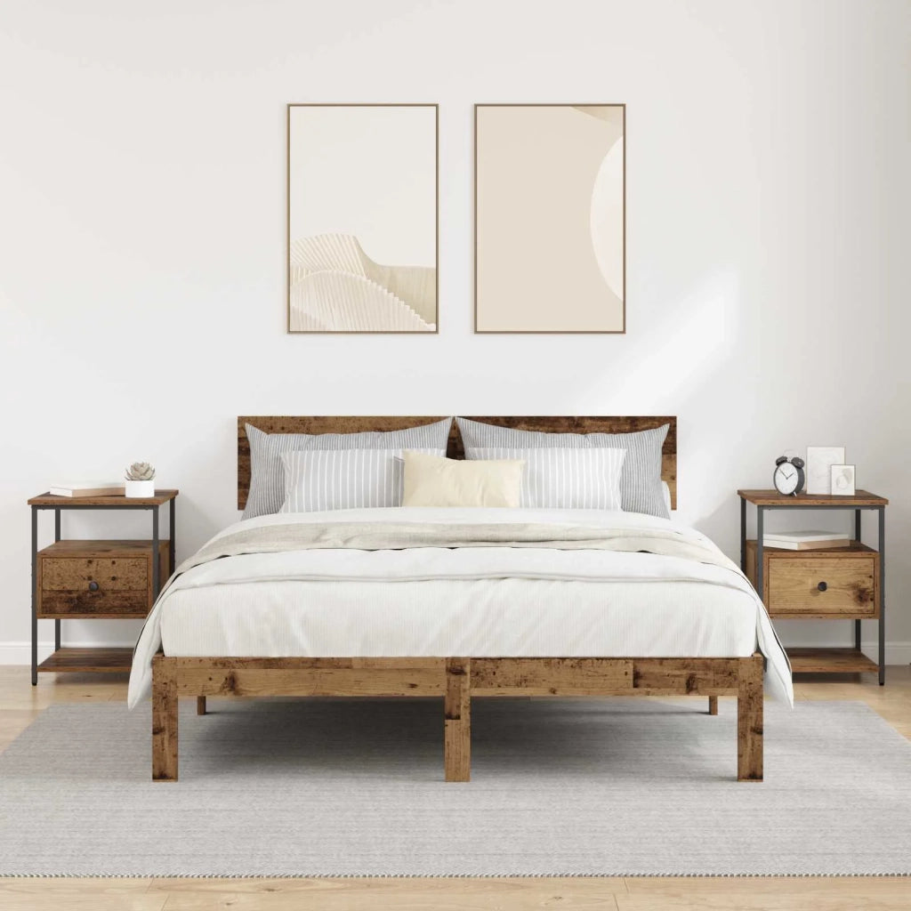 Armadio da Notte 2 pcs Legno vecchio 40 x 42 x 56 cm 881875