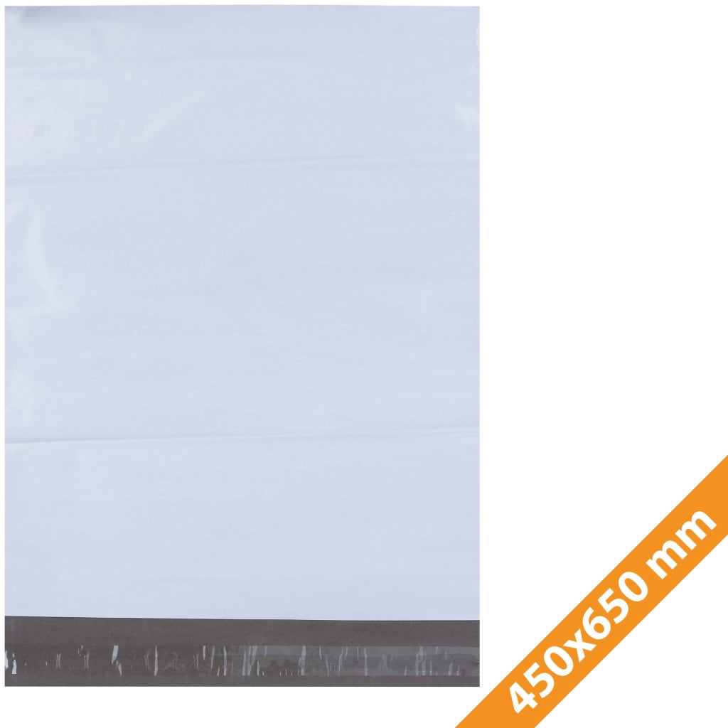 Buste Corriere Bianche 450 x 650 mm 100 Pezzi – LDPE Resistente, Impermeabile, Anti-Strappo | Sicurezza e Discrezione