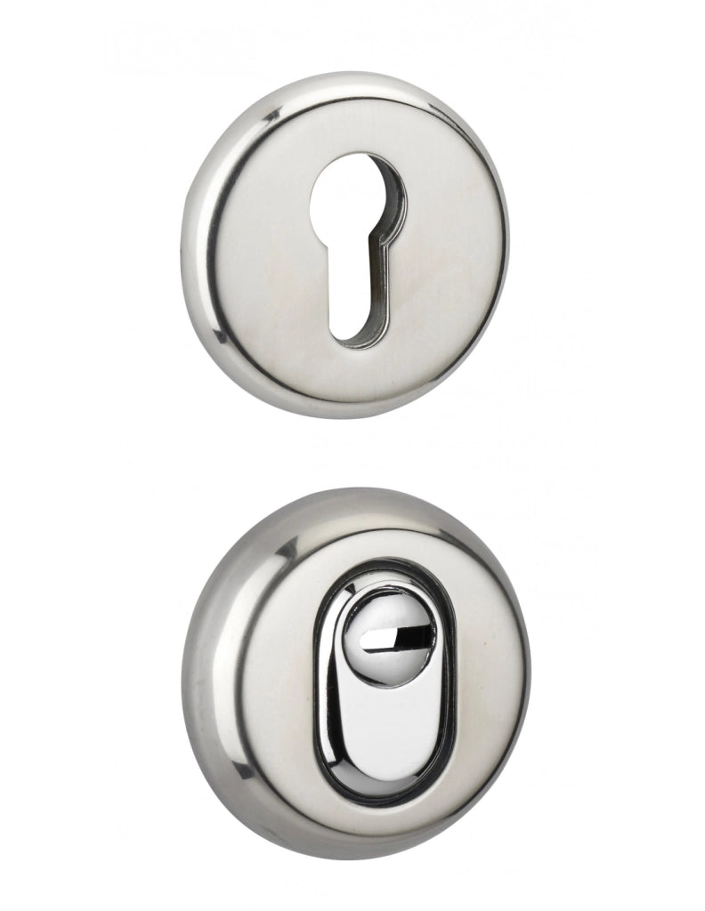 Coppia di rosette di sicurezza rinforzate cromate – THIRARD