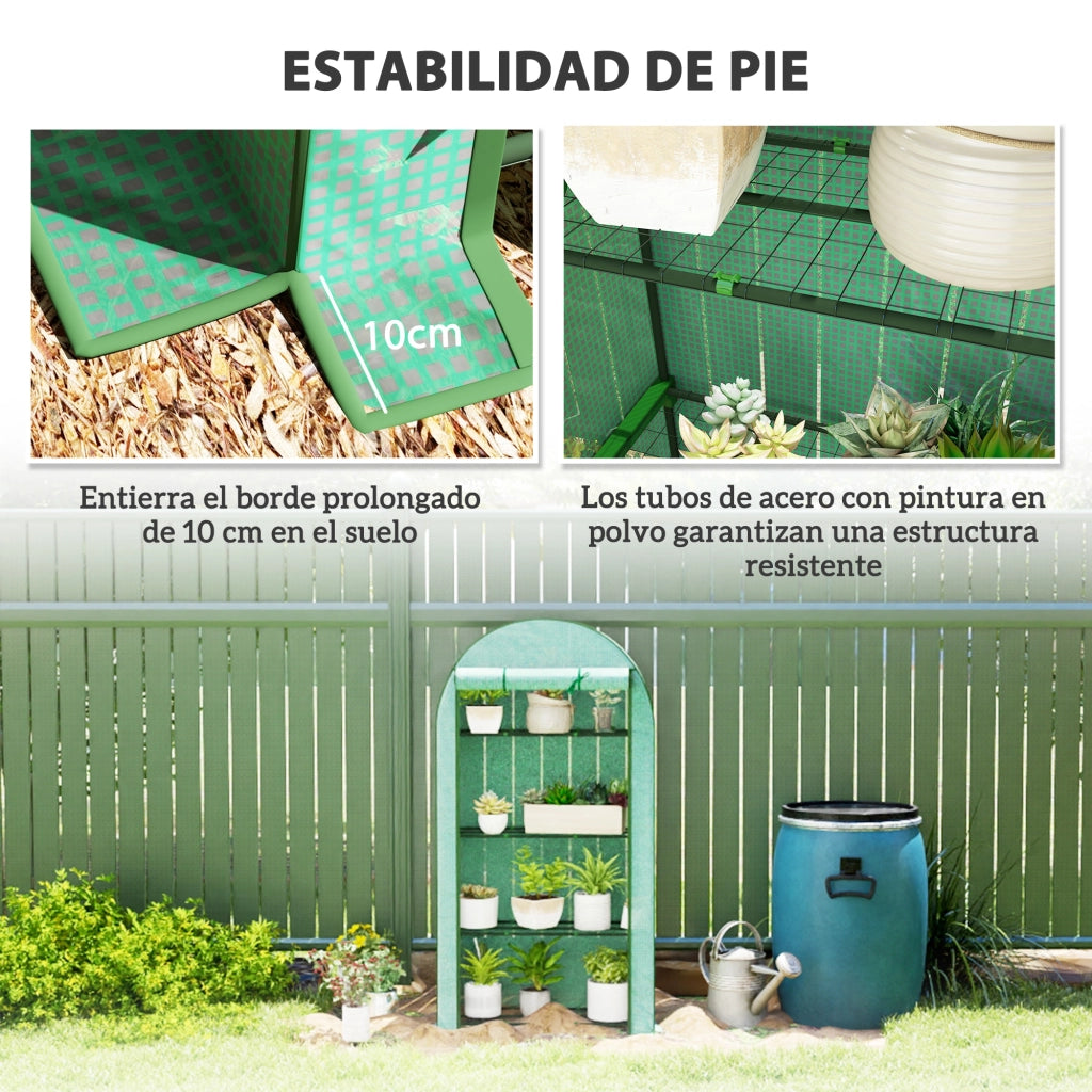 Serra da Giardino con 4 Ripiani ¨C Minimal ¨C 105x45x160 cm Verde