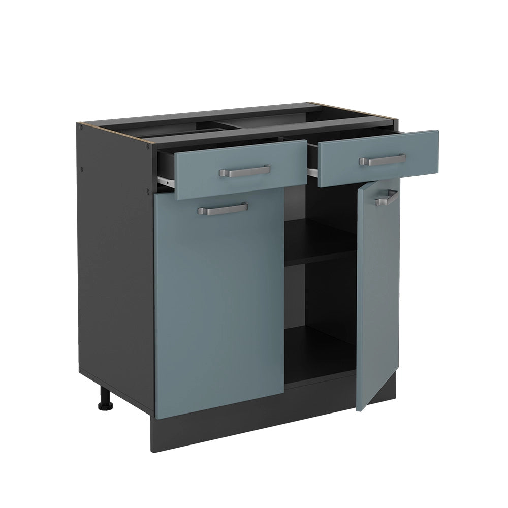 Vicco Mobiletto base per cucina Grigio-blu 80 cm , PL Antracite