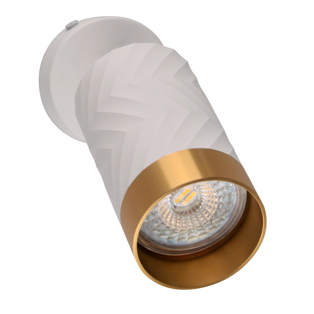 Faretto parete/soffitto Polux ARRAS bianco oro GU10 orientabile