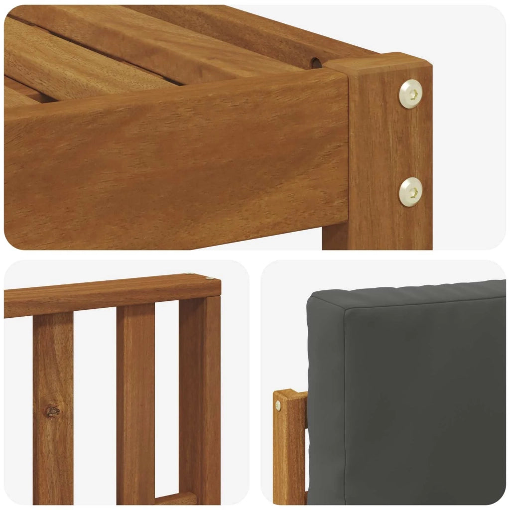 Set di divani da esterno con cuscino 5 pcs Naturale e Antracite 3366250