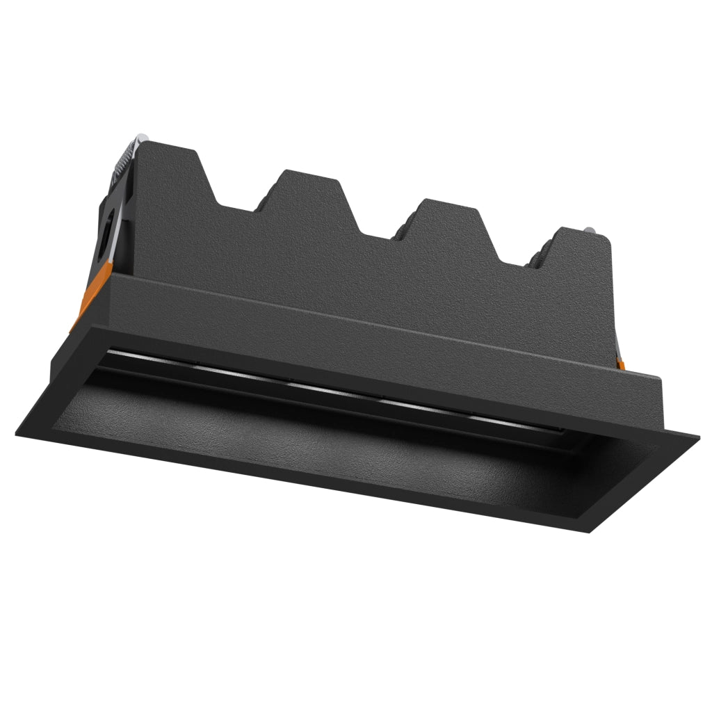 Faretto incasso rettangolare nero 5 LED 10W 3000K Brosline
