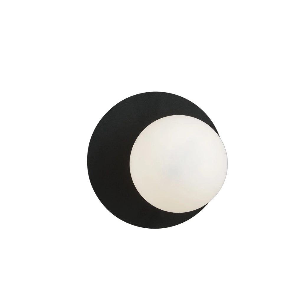 Applique da parete OSLO nero/opalino E14 1 luce Emibig