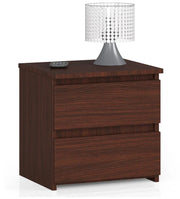 Comodino AKORD CL2 Wengé 40 cm 2 cassetti 40x35x40 cm