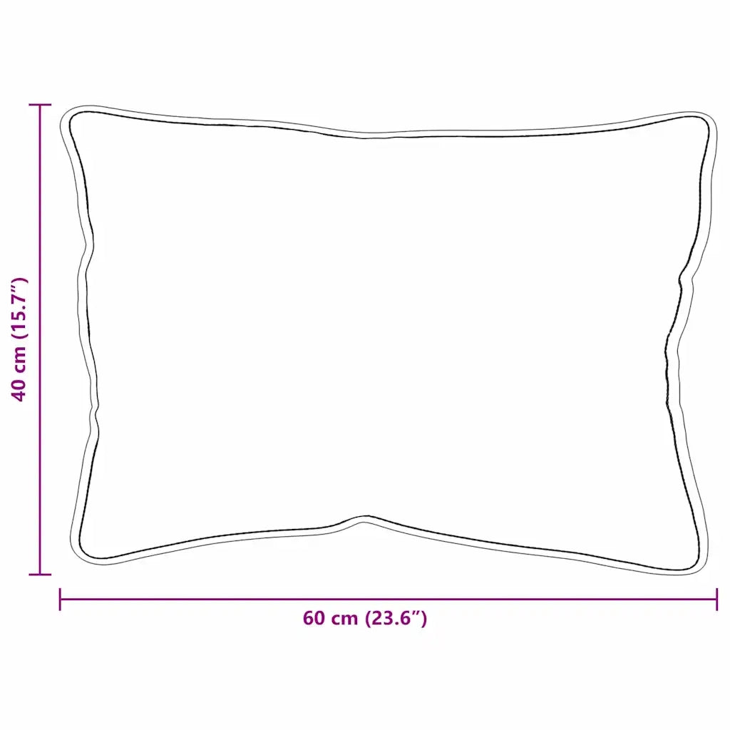 Cuscino 2 pcs Bianco 61 x 41 x 20 cm Cotone e Poliestere 42007802