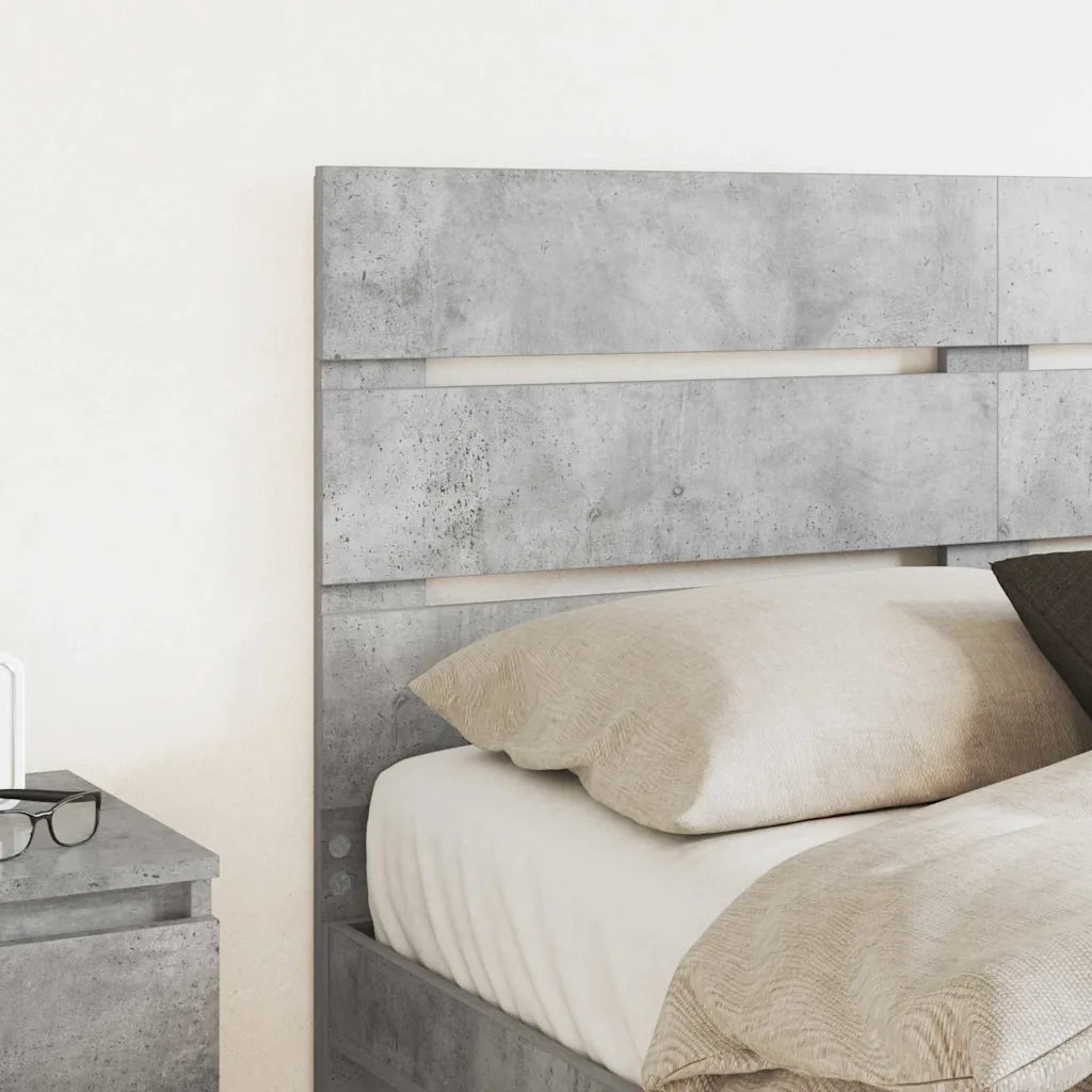 Testiera-Testata-Testiera Decorativa Grigio cemento 135 cm Legno multistrato 394730