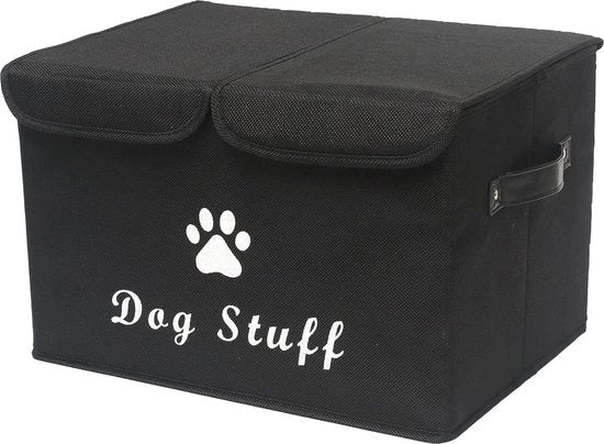 Cassetto di gioco per cani, cassa per animali domestici, scatola di archiviazione pieghevole, cassetto per attrezzi animali - nero
