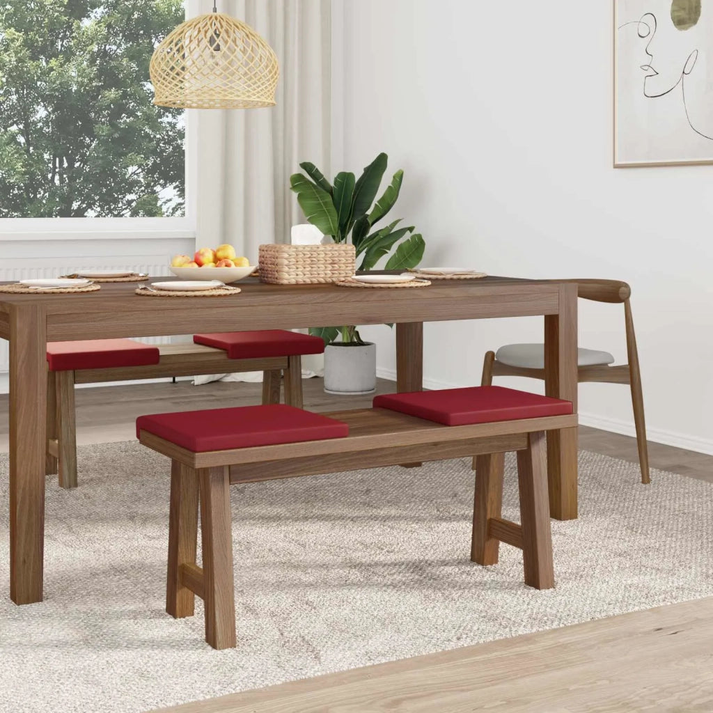 Cuscino per panchina 4 pcs Similpelle Rosso Vino 42043114