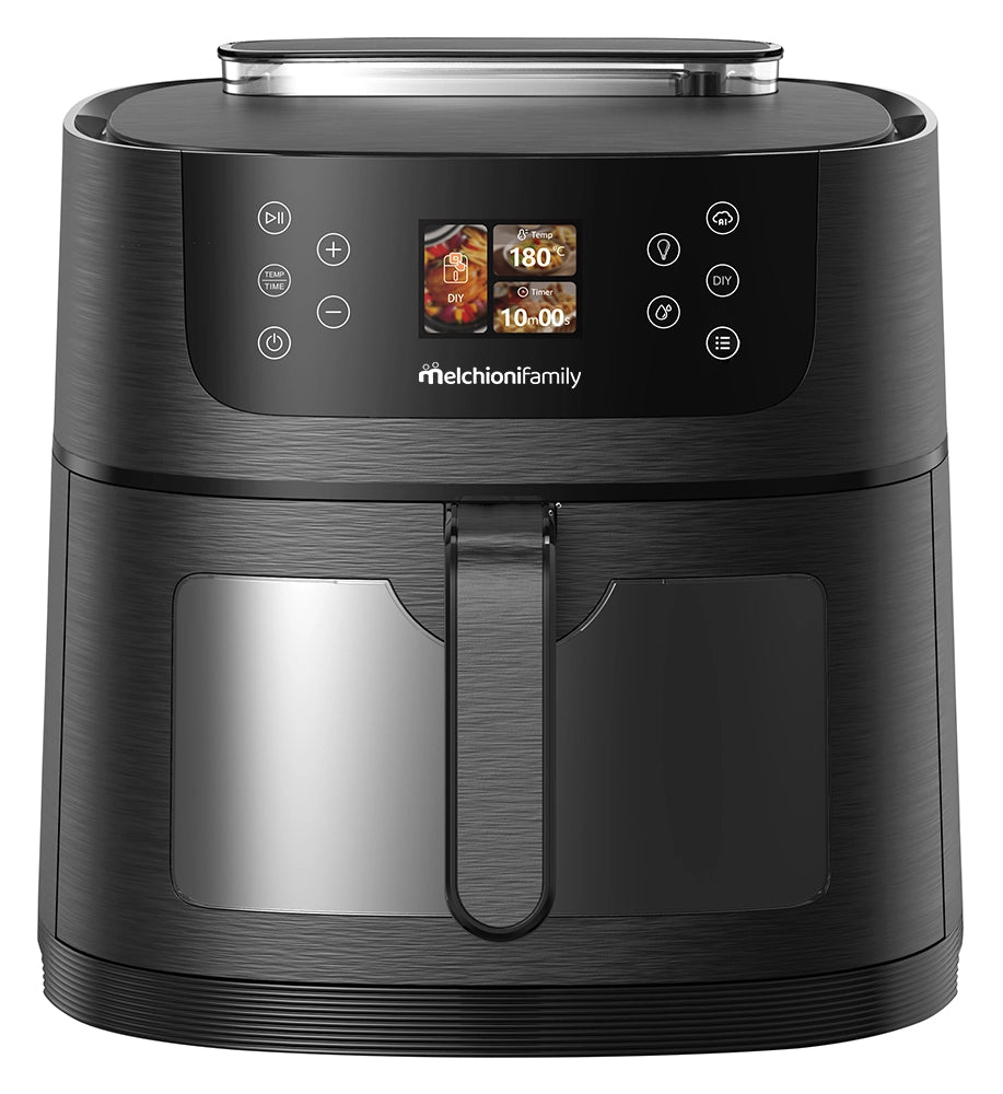 Friggitrice ad Aria Melchioni Family DORA 8L con Intelligenza Artificiale, Funzione Vapore Soft e 24 Programmi Automatici