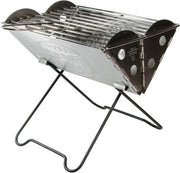 Grill portatile pieghevole per BBQ unisex in colore argento.