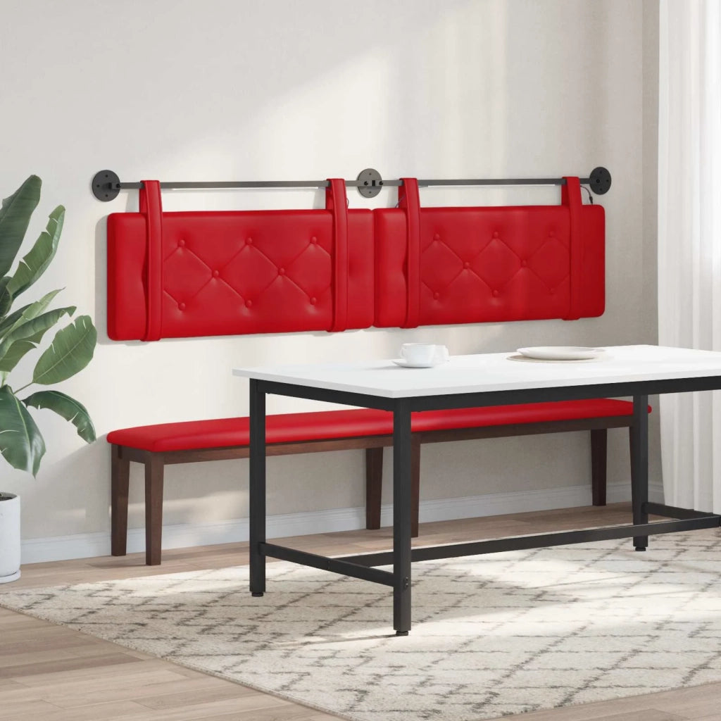 Testiera sospesa Con luce LED Rosso Similpelle 3424264
