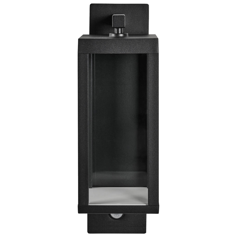 Applique moderna da esterno a LED nera in alluminio con sensore di movimento IP54