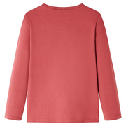 Maglietta per Bambini Maniche Lunghe Rosa Bruciato 116
