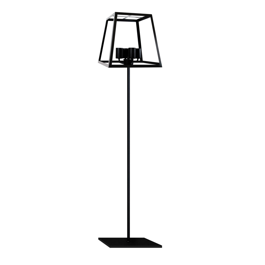 Lampada da terra FINLAND nera 4xE27 in alluminio Polux