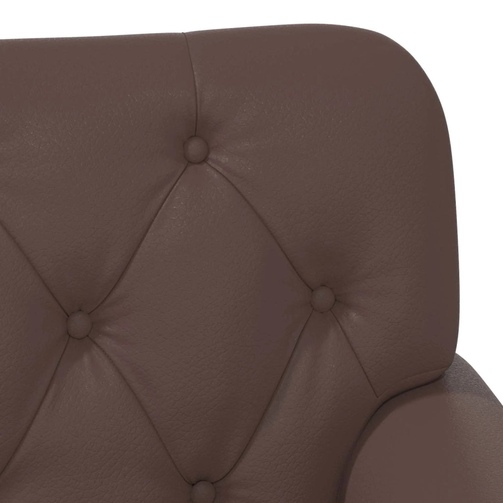 Loveseat con bottoni imbottiti Marrone 120 x 65 x 77 cm 42041858