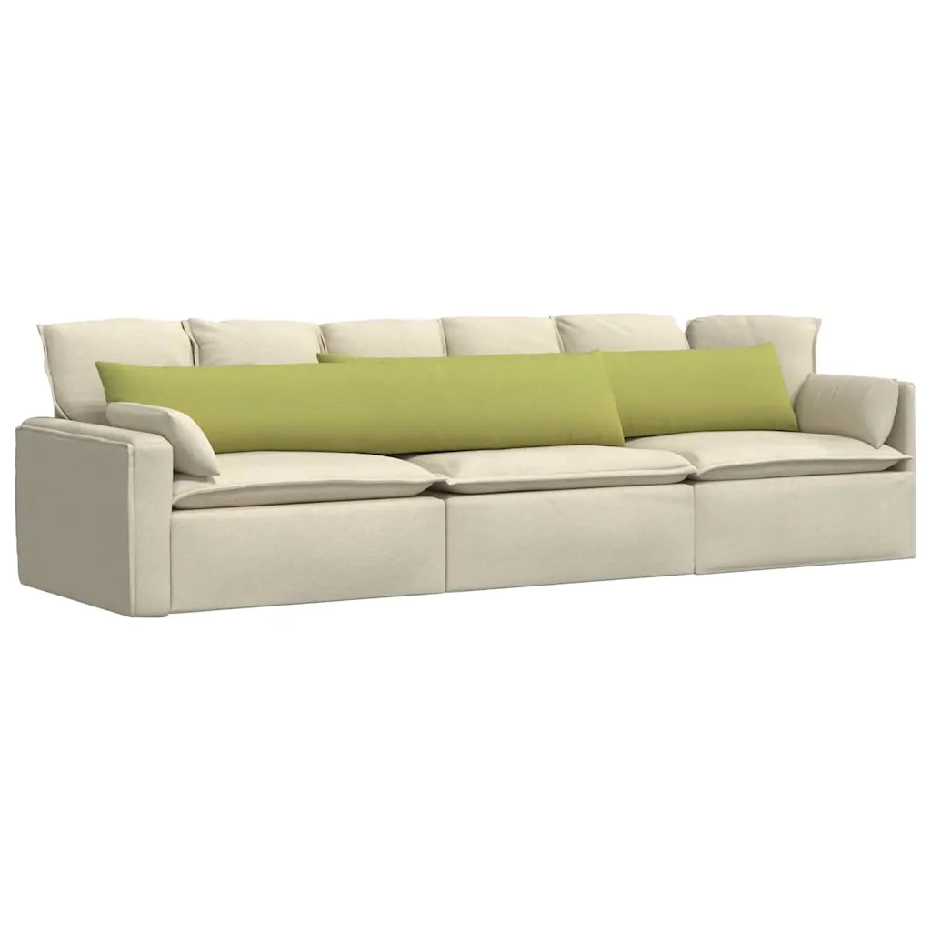 Cuscini da Divano 2 pcs Verde chiaro 200 x 40 cm Tessuto 42013878