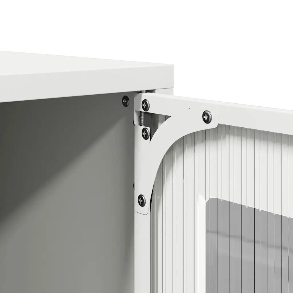 Credenza Bianca 68x39x123 cm in Acciaio 853355