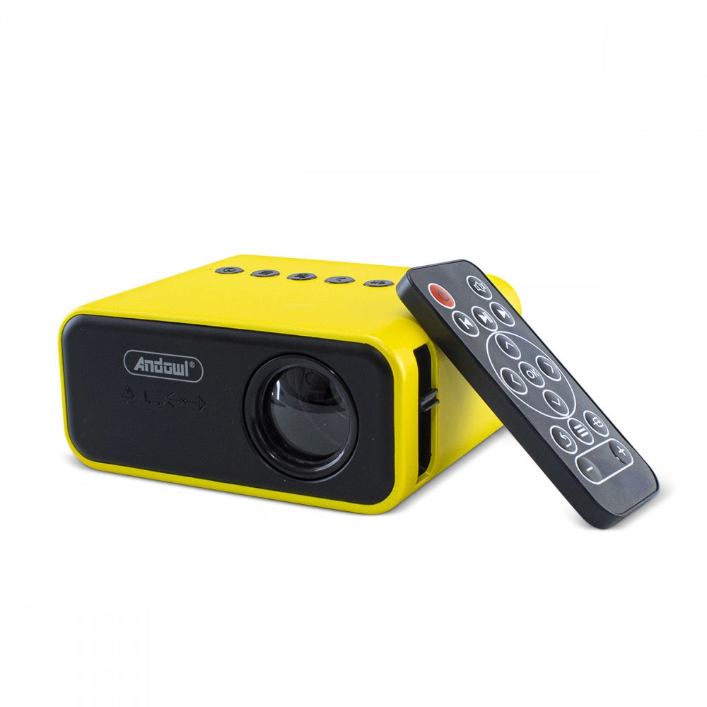 Trade Shop - Proiettore Portatile Mini Ultra Hd Con Telecomando Compatibile Con Android E Ios -