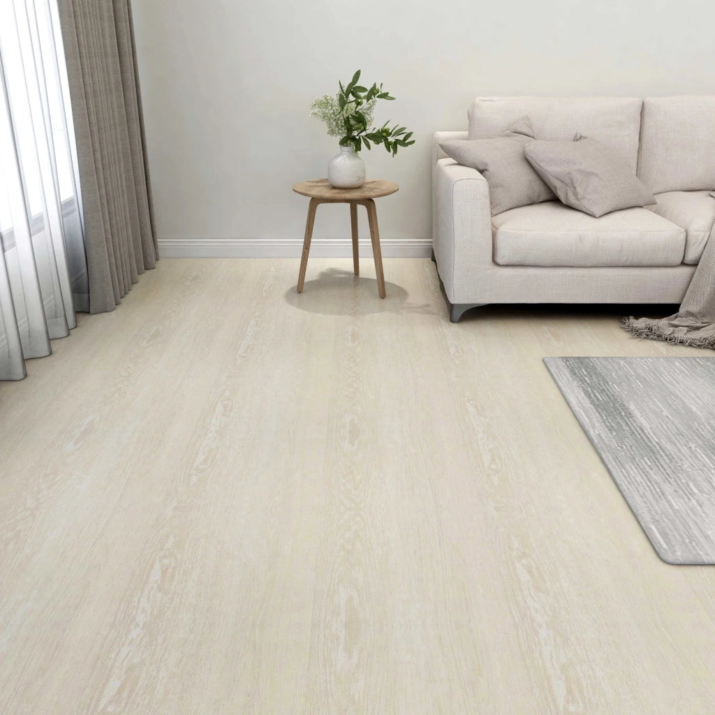Tavole per Pavimenti 5,11 m² 55 pcs PVC Bianco e Beige 42046326