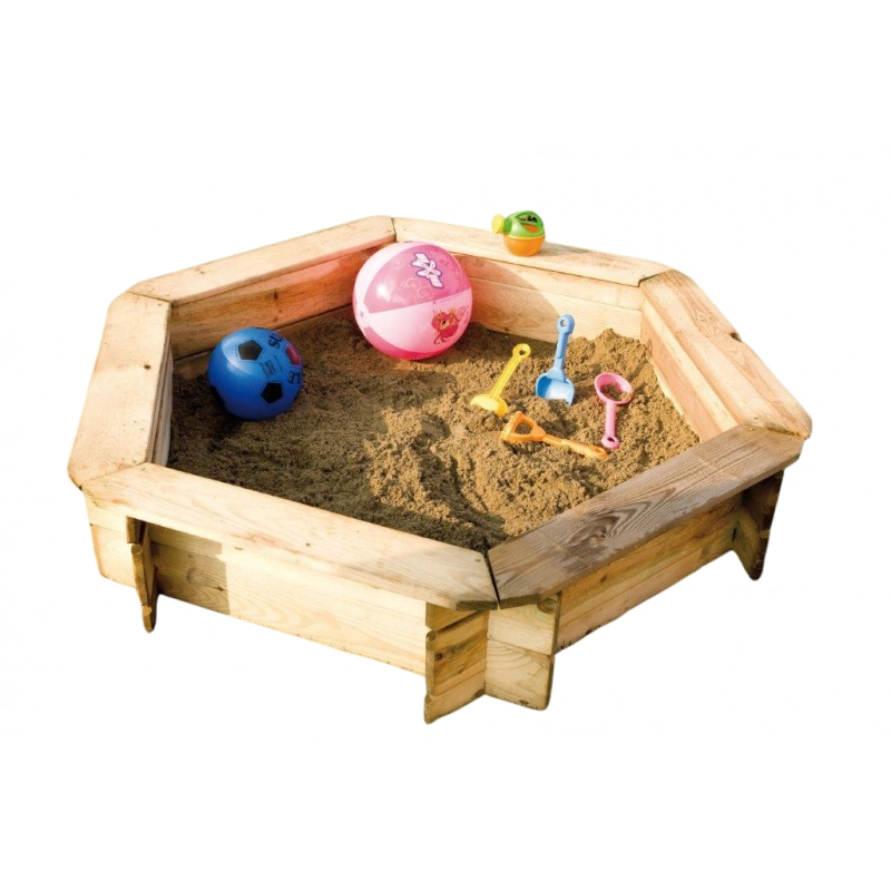 Sabbiera Tuttifrutti in legno di conifera impregnato autoclave 180x26 cm - contenitore sabbia outdoor verde naturale