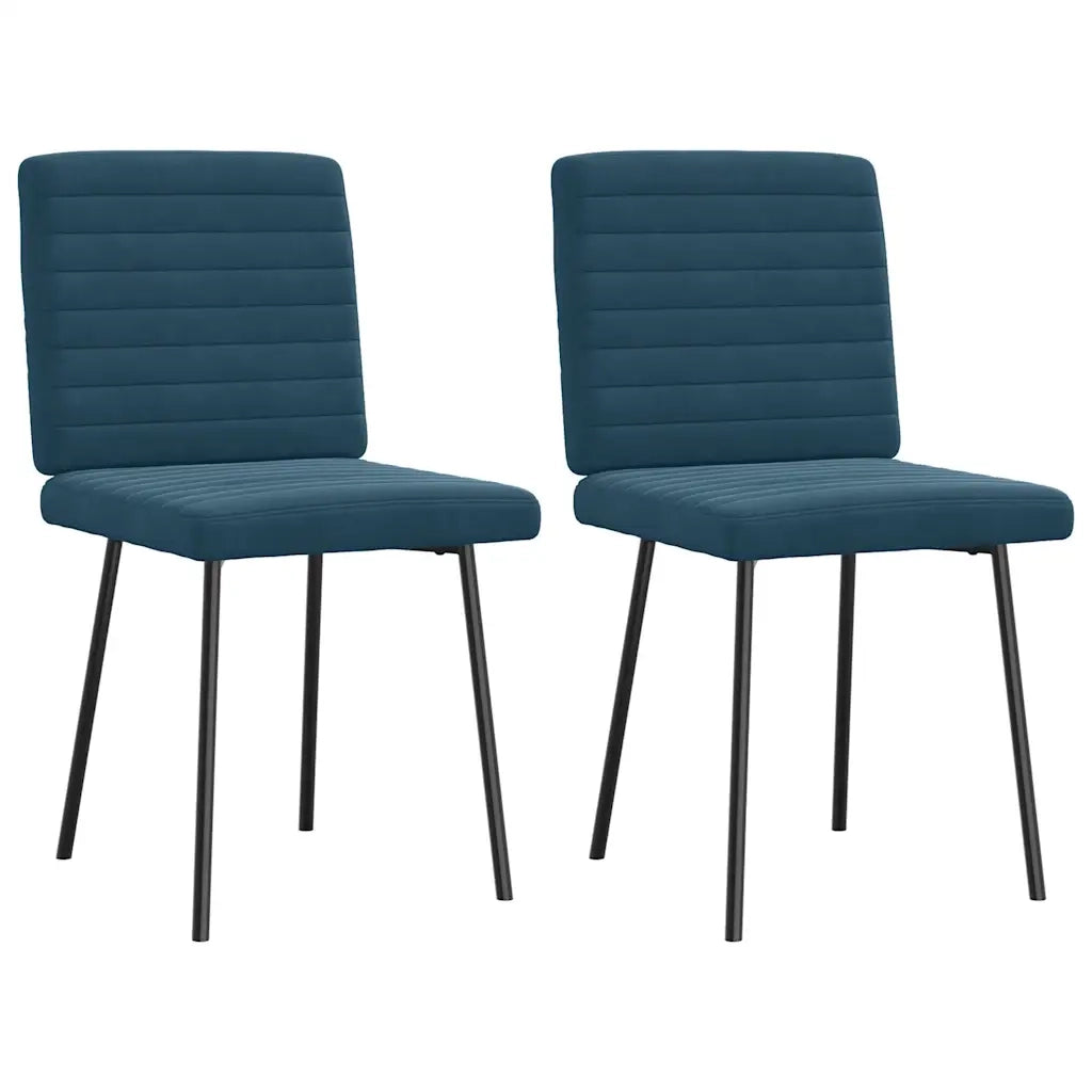 Sedie da Pranzo 2 pz Blu in Velluto 4101166