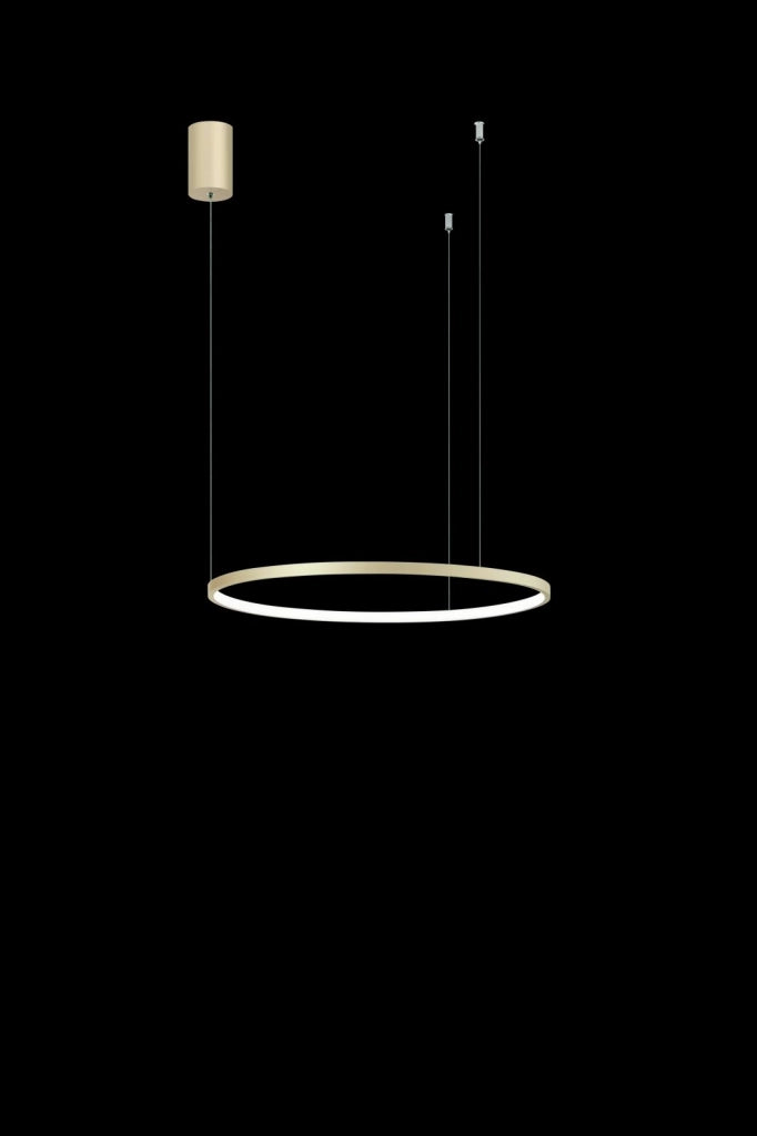 SOSPENSIONE SOEL D.60CM ORO LED 3000K 28W MAX 2697LM DIMMERABILE