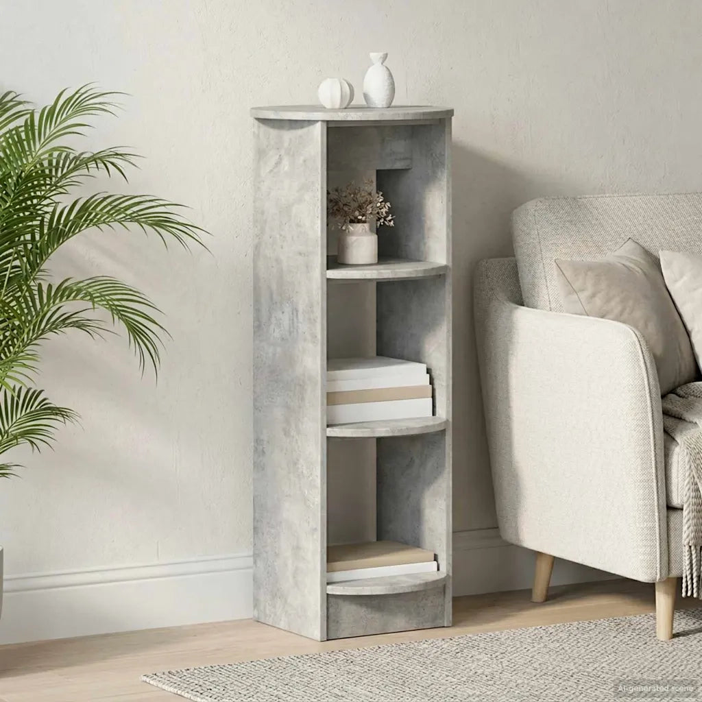 Mobile laterale Grigio Cemento 40 x 40 x 100 cm 899846