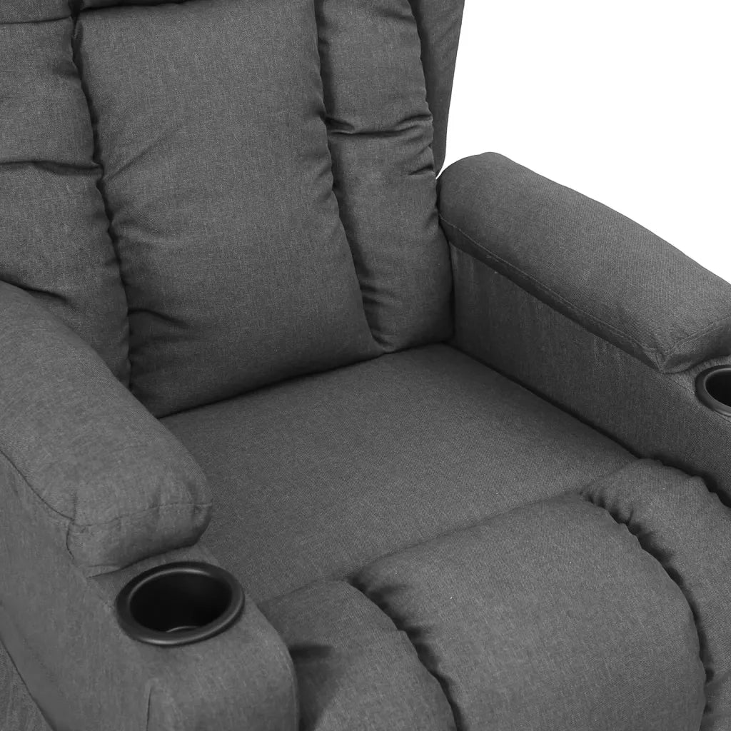 Poltrona | Sedia Relax Reclinabile in Tessuto Grigio Chiaro