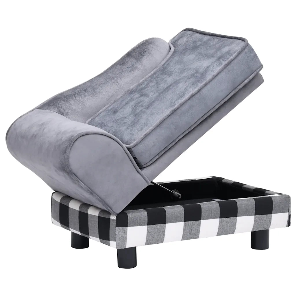 Divano per Cani Grigio 57x34x36 cm in Peluche 170940