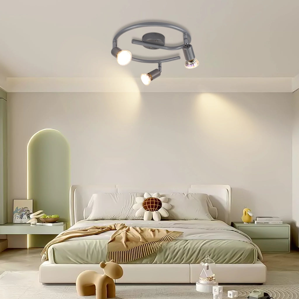 ZMH Faretto da soffitto 3 fiamme GU10 moderni per corridoio con lampadina inclusa