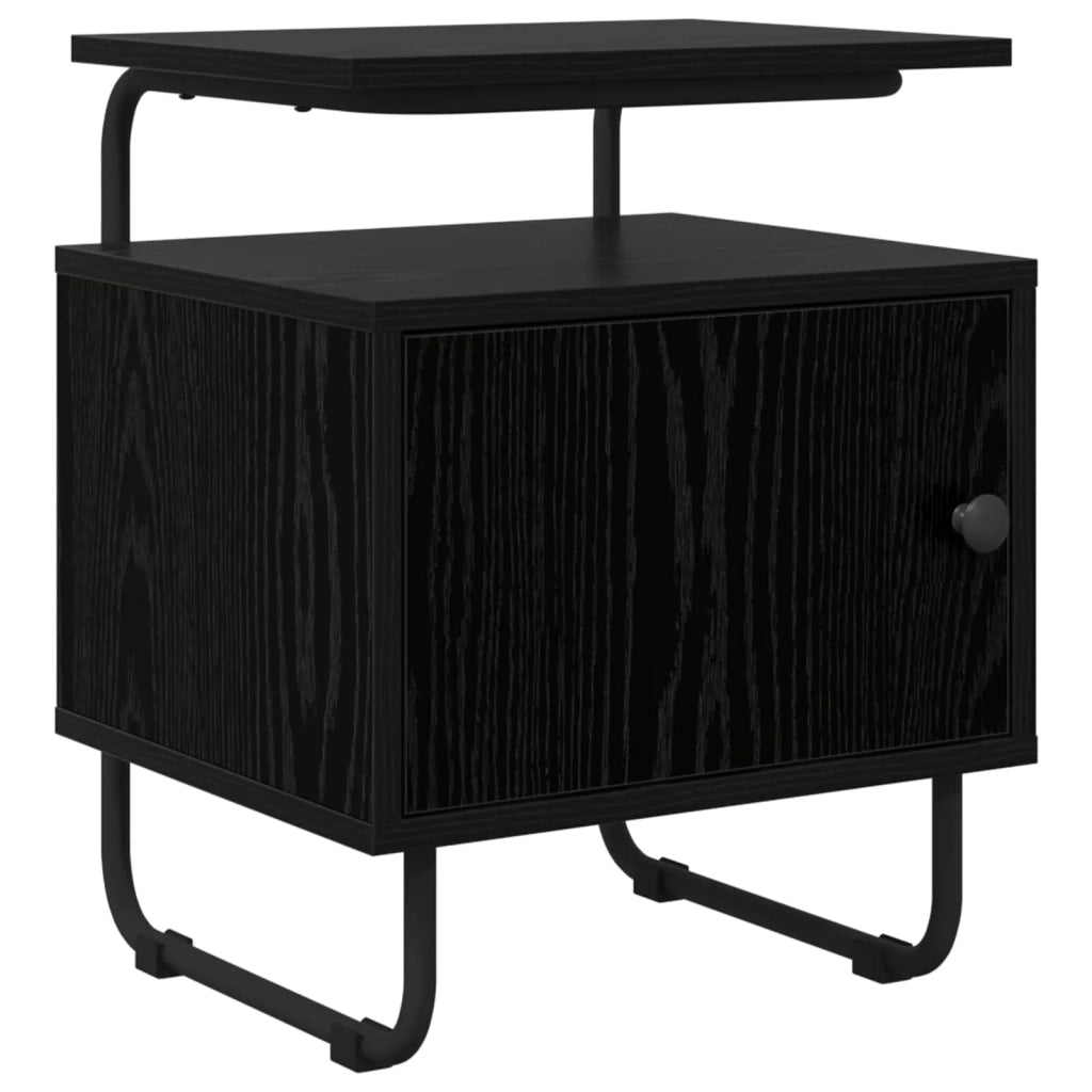 Armadio da Notte Rovere Nero Legno ingegnerizzato 8007635