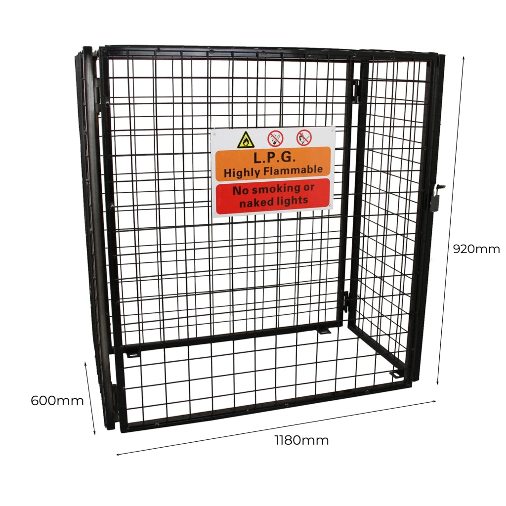 Gabbia Metallica per 3 Bombole del Gas da 19kg in Acciaio Galvanizzato 920mm