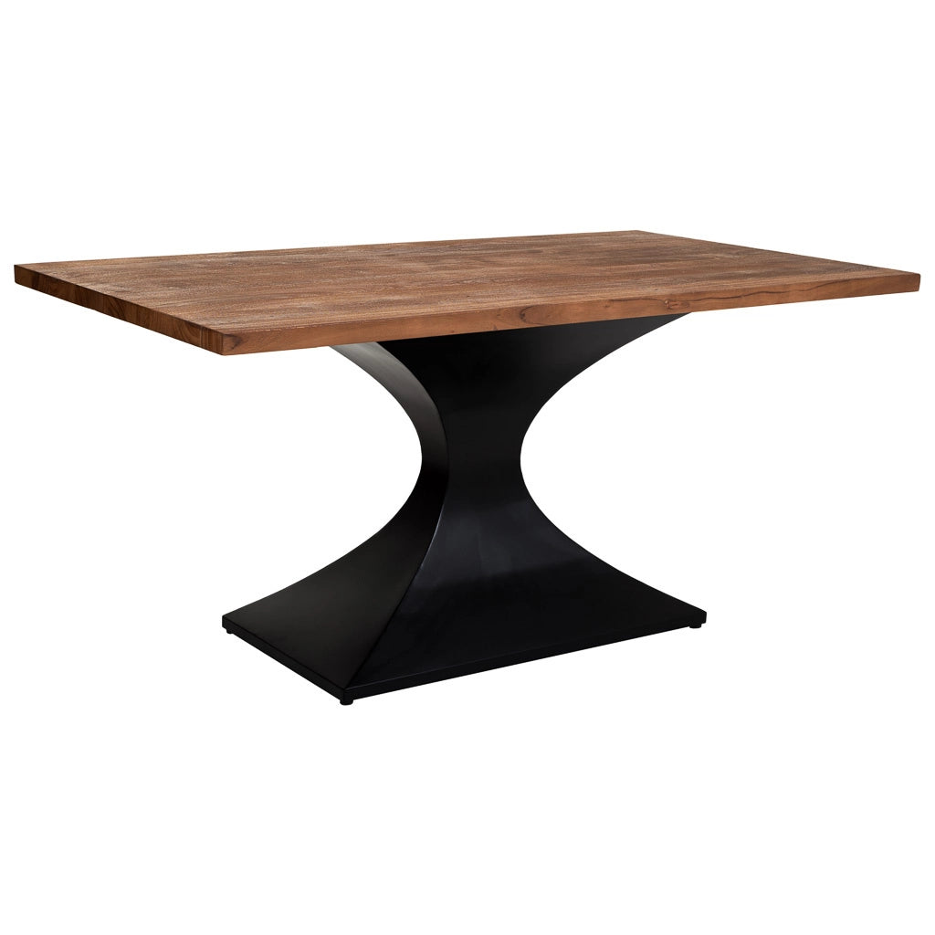 Tavolo da pranzo in legno di acacia finitura noce 160x90x76