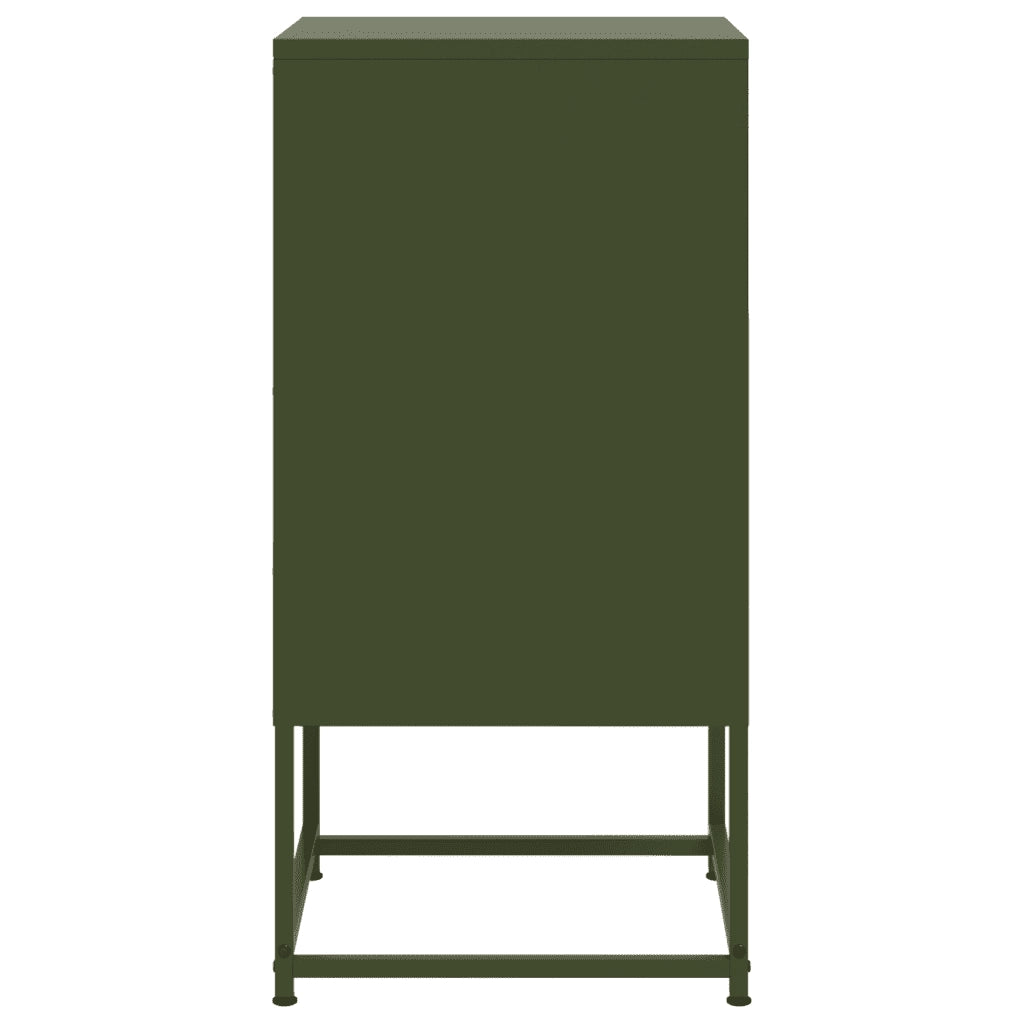 Comodino Verde Oliva 36x39x78 cm in Acciaio 846574