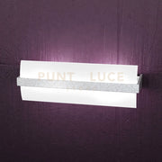 WOOD APPLIQUE CM.40 2 LUCI FOGLIA ARGENTO 1019-A40-FA