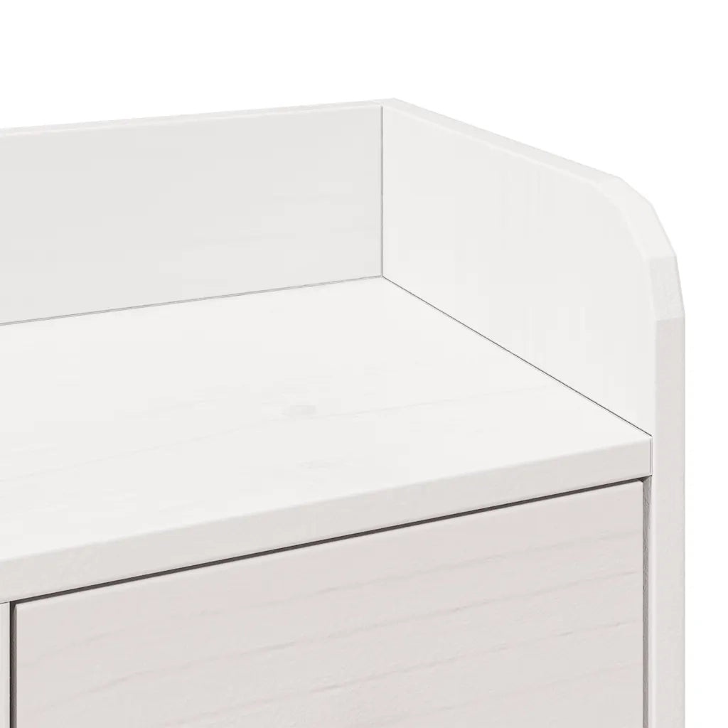Letto Libreria senza Materasso Bianco 135x190 cm Legno di Pino 3323984