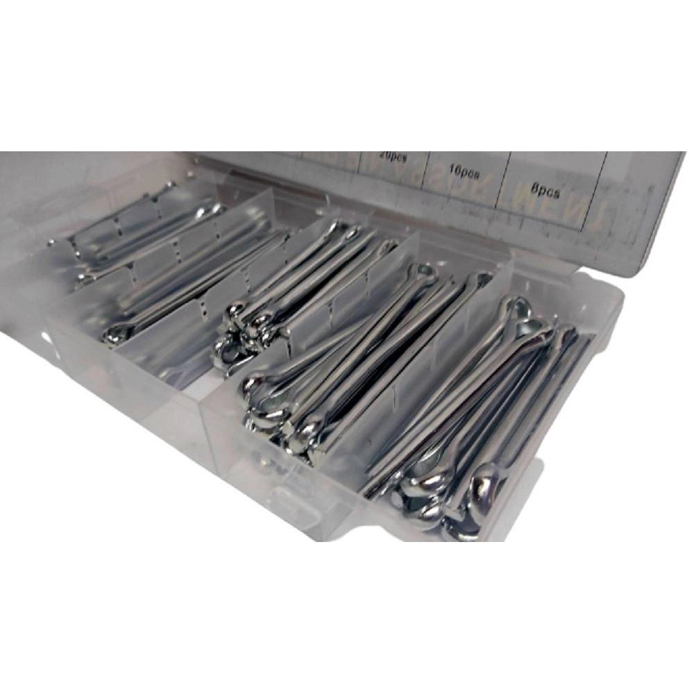Trade Shop - Set Universale Assortimento Coppiglie 144 Pezzi Perni Fermi Di Sicurezza -