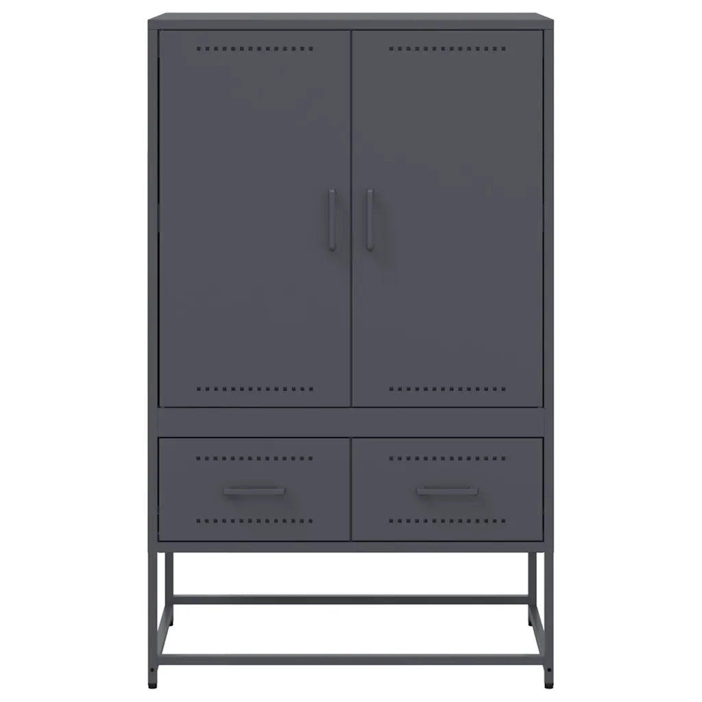Credenza Antracite 68x39x111,5 cm Acciaio