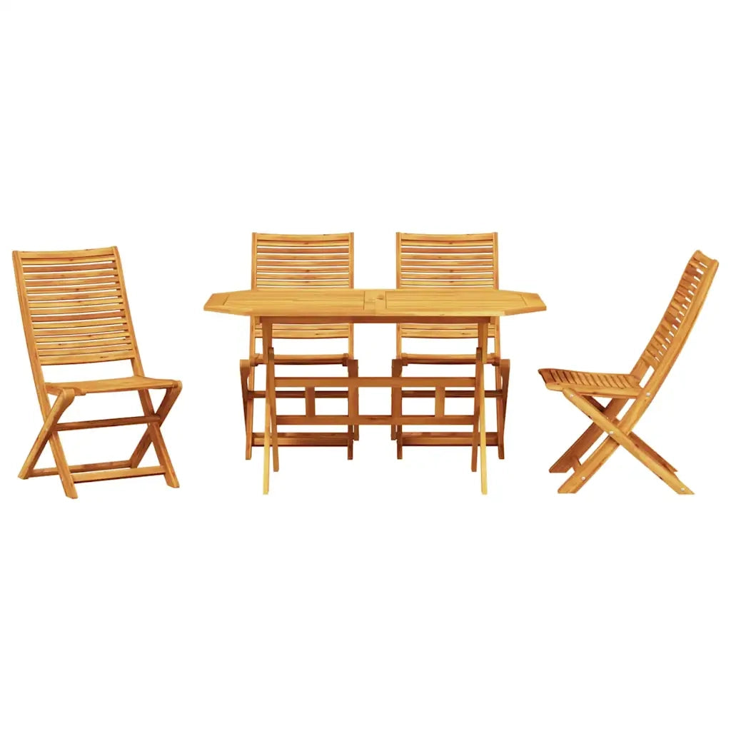 Set da Pranzo per Giardino 5 pcs Marrone 3375710