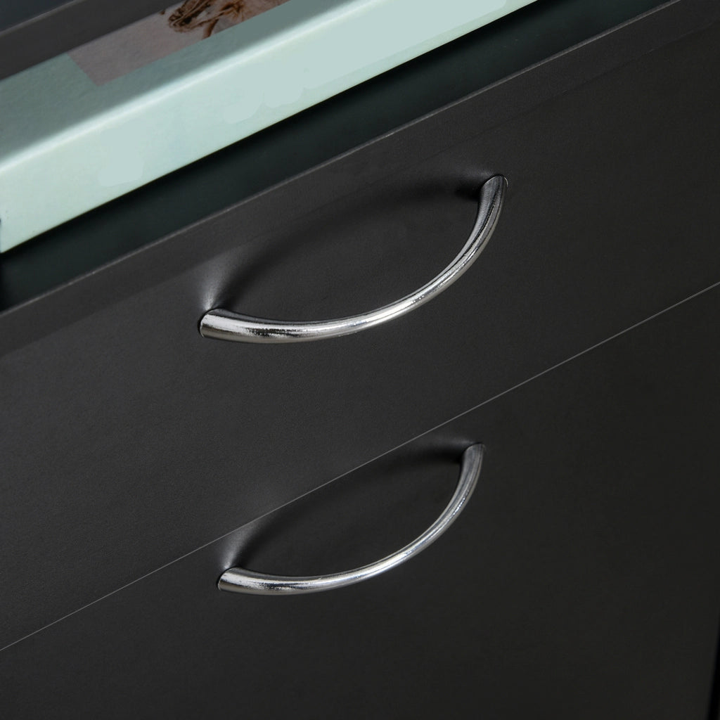 Scrivania con cassetti e armadio ¨C Minimal ¨C Nero 40x35x60 cm