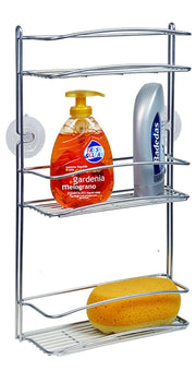 Mensola Frontale Doccia Portacosmetici Washy Proof Silver 3 Piani