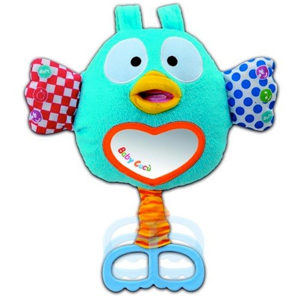 Trade Shop - Cucu Musicale Gufetto Peluche Con Effetti Sonori Bontempi Stoffa Plastica Culla -